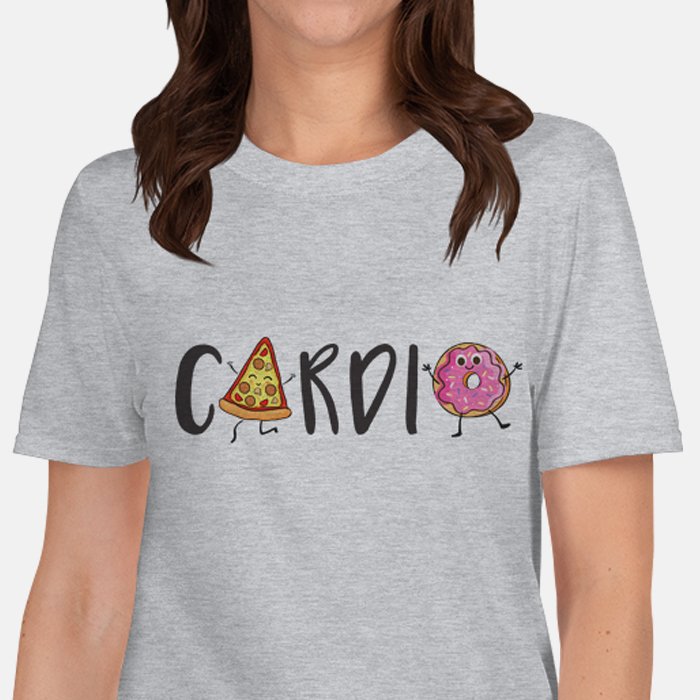 Cardio pour pizza et beignets T-shirt unisexe