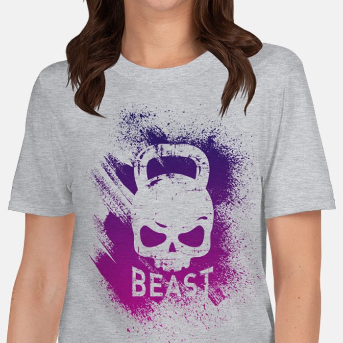 Colorful Skull Kettlebell Unisex T-Shirt